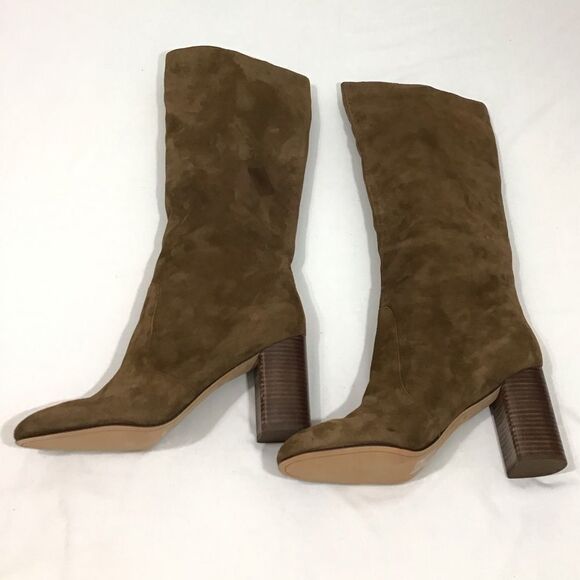 Dolce Vita Thea Brown Suede Knee High Stacked Heel Boots Size 13 Women - Picture 10 of 16